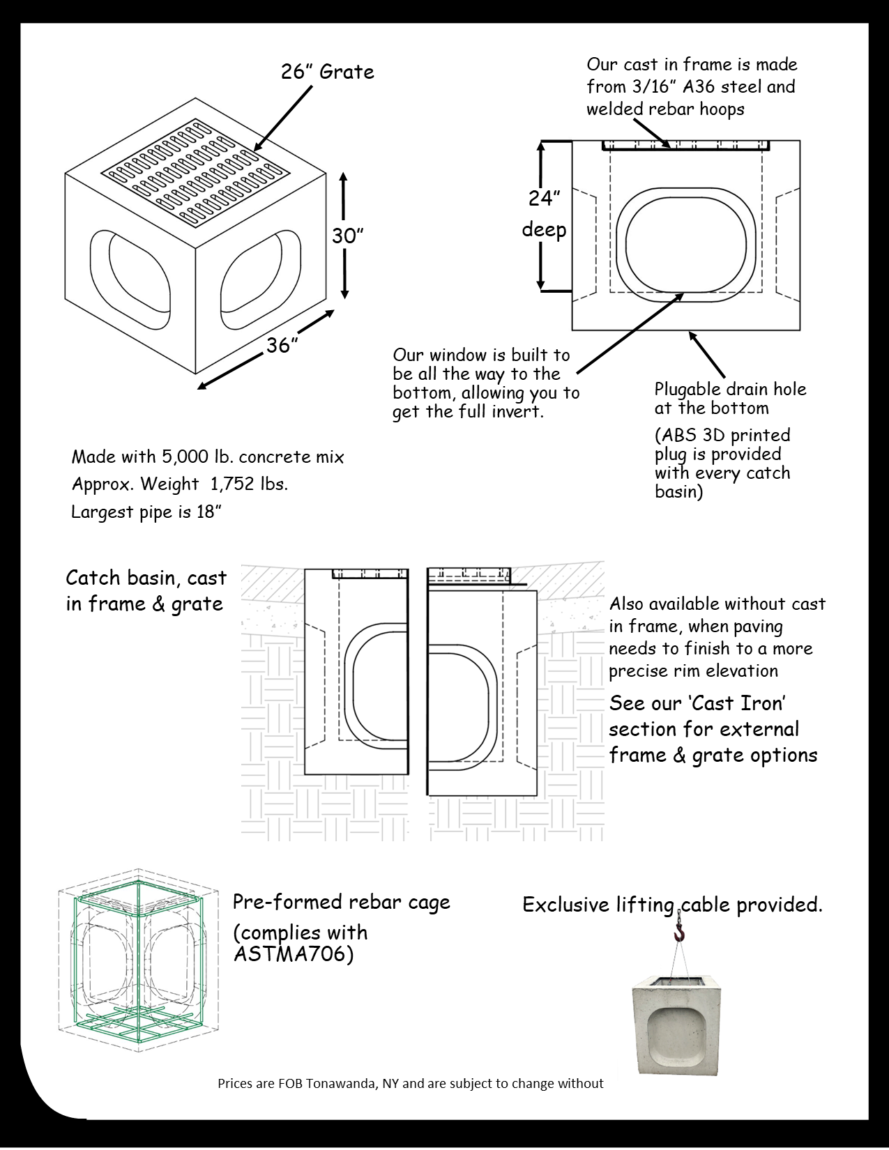 24" x 24" Niagara Precast